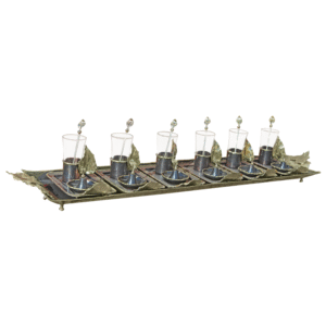 Antik Sarı Yapraklı Set