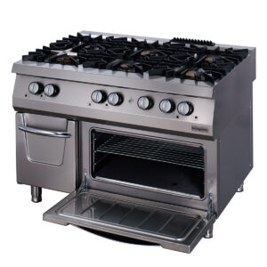 Öztiryakiler OSOGF 12090 Fırınlı 6 Gözlü Gazlı Kuzine, 900 Seri, 120x90x85, 7865.N1.12908.10