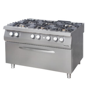 Öztiryakiler OSOGF 12090 S Fırınlı 6 Gözlü Gazlı Kuzine, 900 Seri, 120x90x85, 7865.N1.12908.50