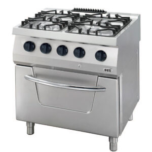 Öztiryakiler OSOGF 8070 L Gazlı Fırınlı 4 Gözlü Kuzine, 700 Seri, 80x70x85, 7865.N1.80708.10L