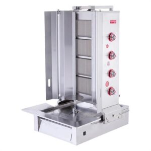 Işıkgaz Silverinox 2166-A4-G Lpg Tüplü 4 Radyanlı Alttan Motorlu Döner Ocağı - Görsel 1