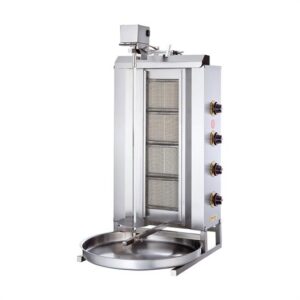 Işıkgaz Silverinox Lpg Tüplü 4 Radyanlı Üstten Motorlu Döner Ocağı 2166-U4-G - Görsel 1