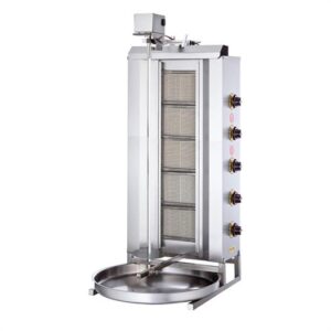 Işıkgaz Silverinox 2167-U5L Lpg Tüplü 5 Radyanlı Üstten Motorlu Döner Ocağı - Görsel 1