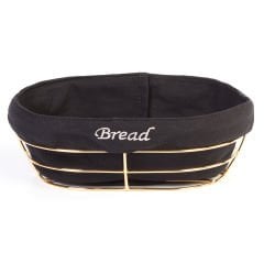 BRD-HW186-Oval Bezli Ekmek Sepeti (Altın)